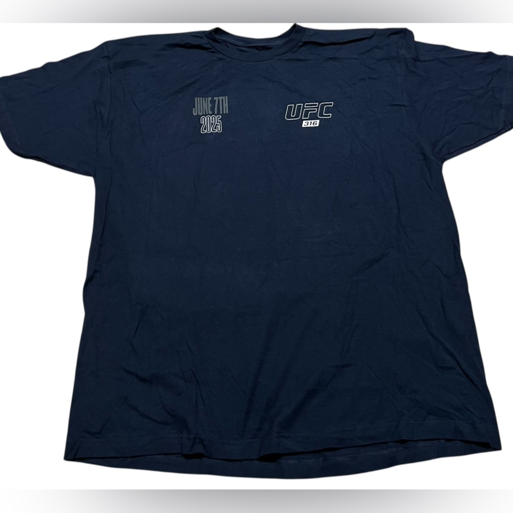 UFC 316 New Jersey ultimate‎ fighting men’s Navy Blue graphic T-Shirt size 2X